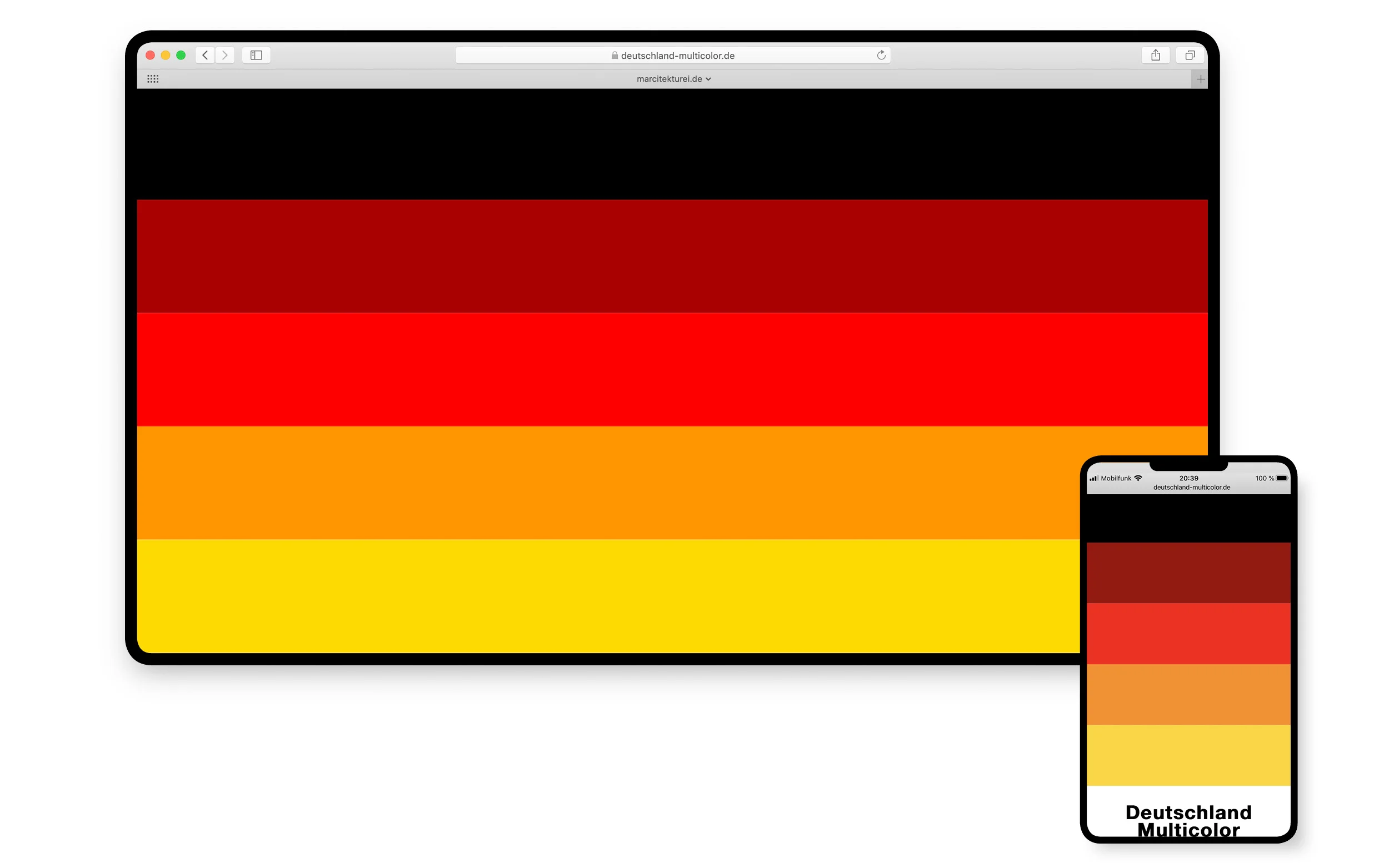 Deutschland Multicolor Flagge