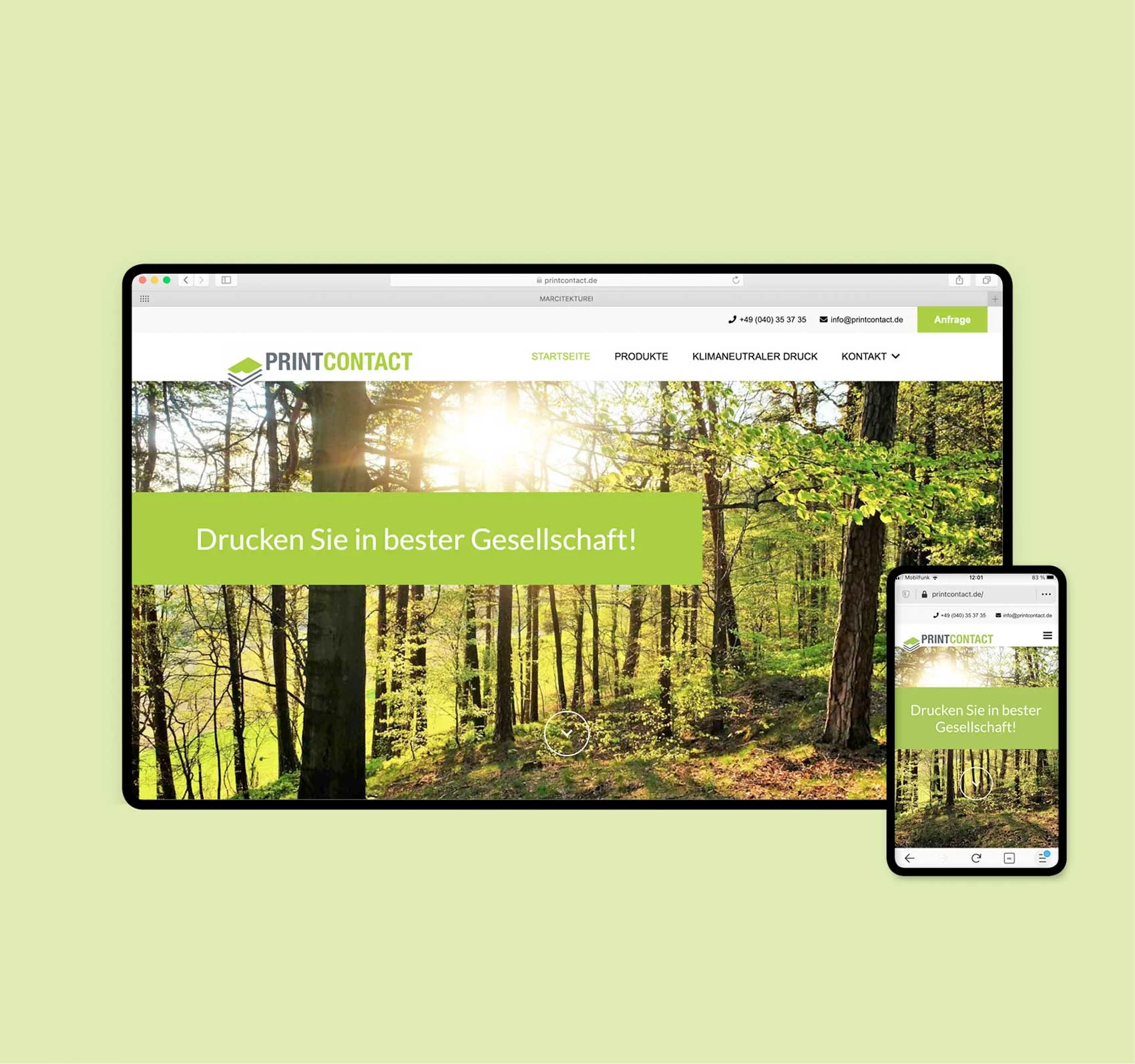 Referenz www.printcontact.de | Webdesigner aus Hamburg